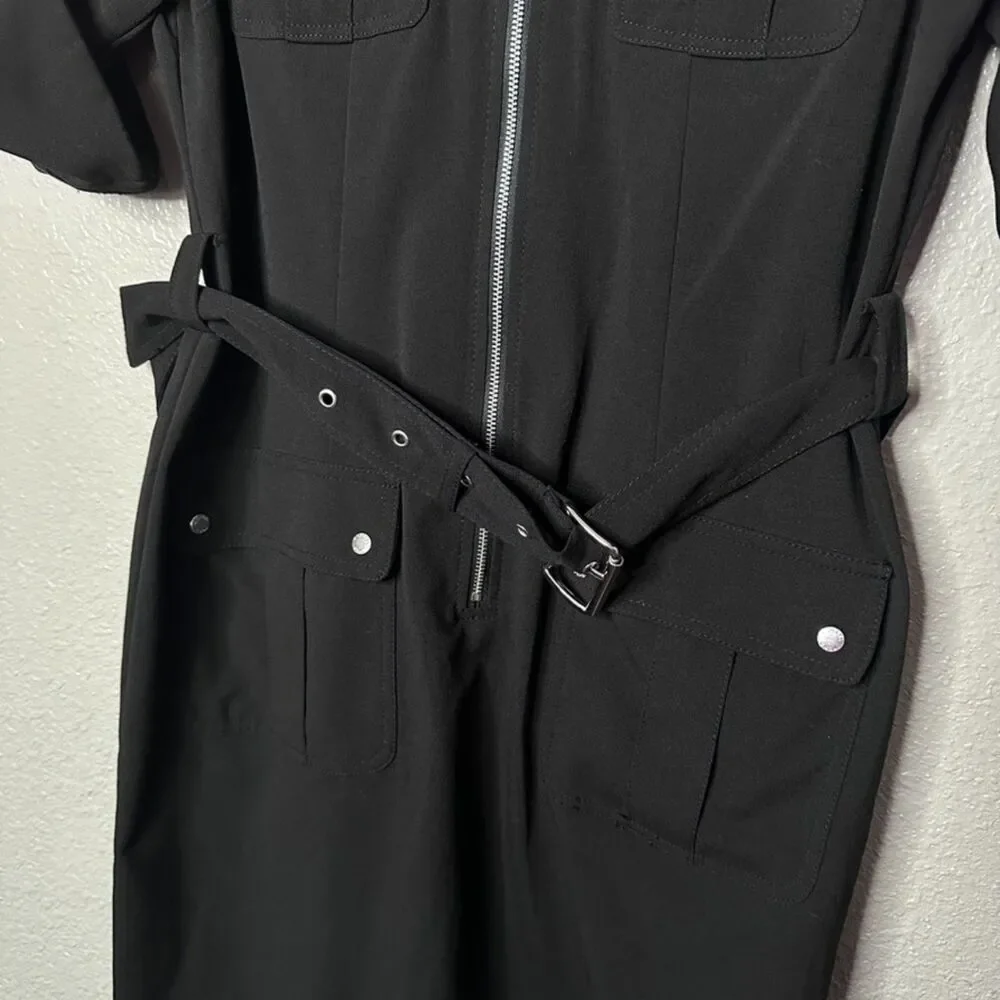 Michael Kors Black Utility Shirtdress Medium